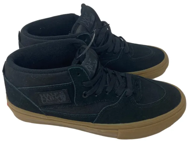 NEW VANS Skate Half Cab Shoes Men's Size 7.5 Mid Top Suede Black Sneakers