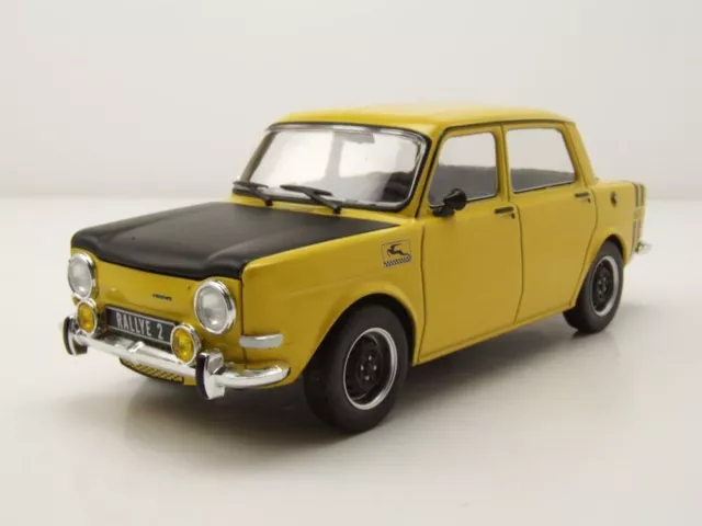 Simca 1000 Rallye 2 1970 gelb schwarz Modellauto 1:24 Whitebox