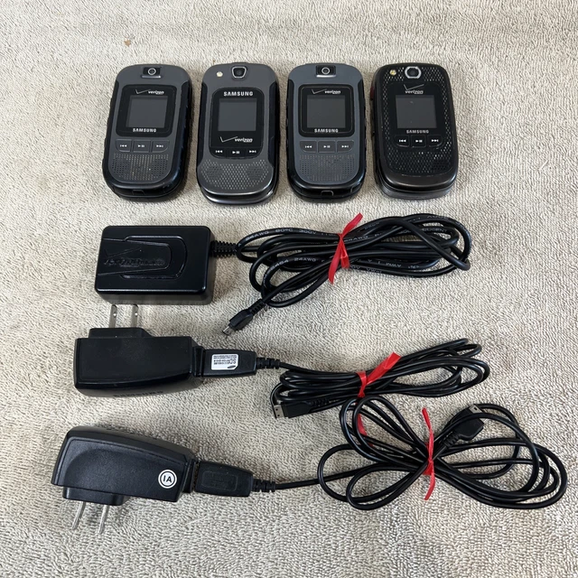 4 Samsung Convoy DARK GRAY Verizon Flip Phone Military Grade SCH-U640 3G Grade B