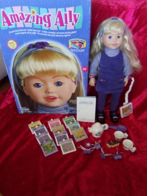 Playmates The Amazing Ally Interactive Doll #98101 With 3  Playsets Works Great!