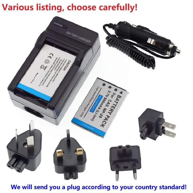 Batteria o caricabatterie per Casio Exilim EX-S500 Exilim EX-S500EO Exilim EX-S500GY