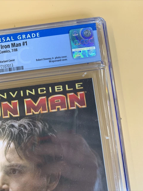 Invincible Iron Man #1 CGC 8.0 Robert Downey Jr Photo Variant MCU Disney+ 3