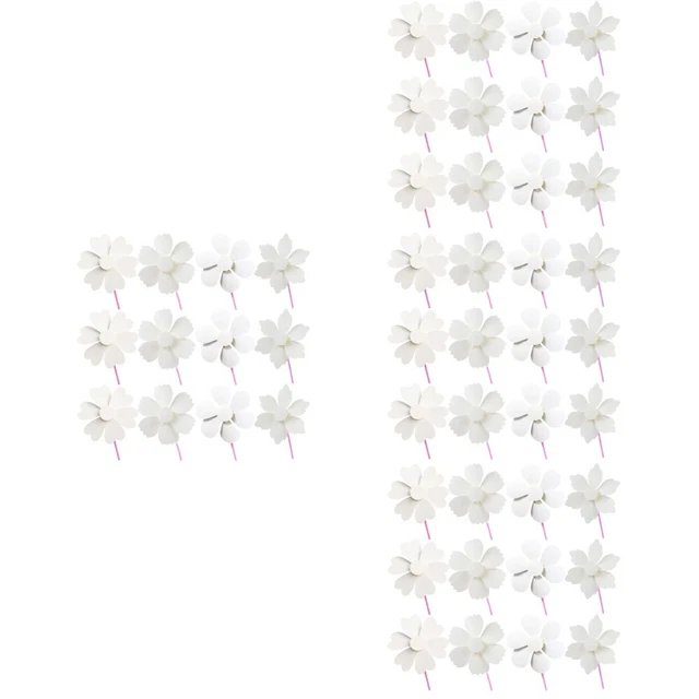 48 PCs leeres Pinwheel Unbemalte Pinwheel DIY Malerei Zeichnen Pinwheel für