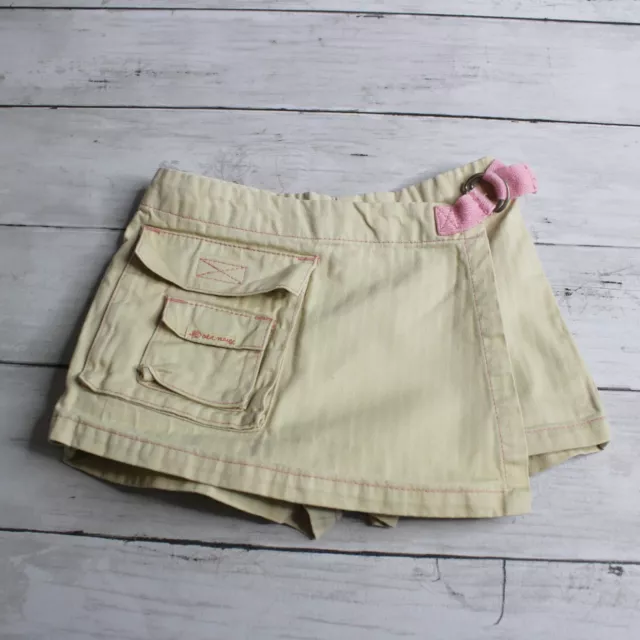 Old Navy Vintage Baby Girl Short Skort Skirt Size L 12-18 Months Tan Pink 2