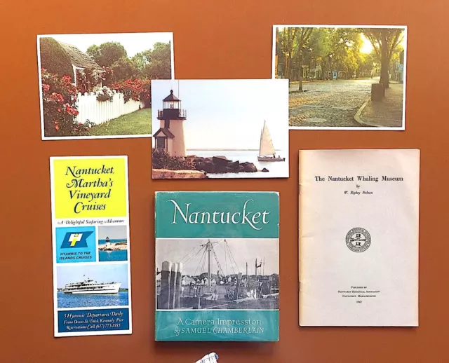 Vintage Nantucket Picture Book, Boat Guide, Postcards / Rare