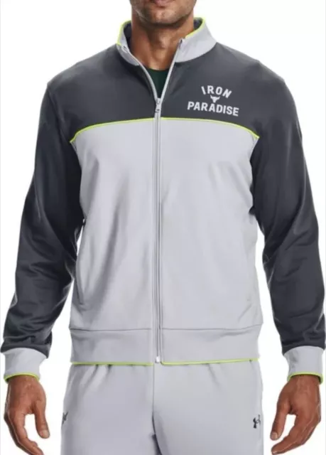 UNDER ARMOUR PROJECT Rock Knit Track Jacket Gray Mens Size XXL 1361750 ...