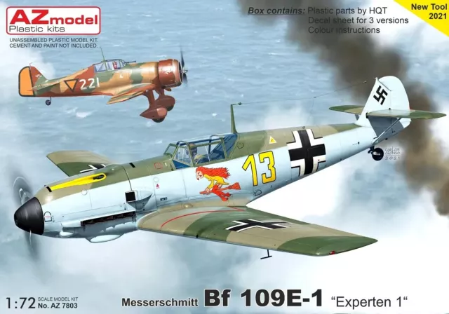 MESSERSCHMITT Bf 109E-1 "Experten 1"  AZ 1/72 PLASTIC KIT