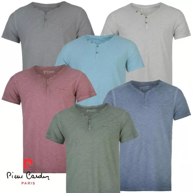 Tee Shirt Homme "PIERRE CARDIN" Col V avec boutons, modèle HENLEY, Polo NEUF