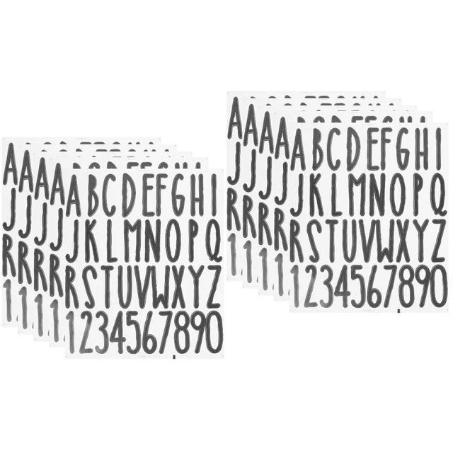 9 fogli/90 numeri adesivi per cassetta postale, 7,6 cm, adesivi autoadesivi in vinile impermeabile, numeri neri, decalcomanie per indirizzi per cassette postali, auto, barche, finestre, appartamenti
