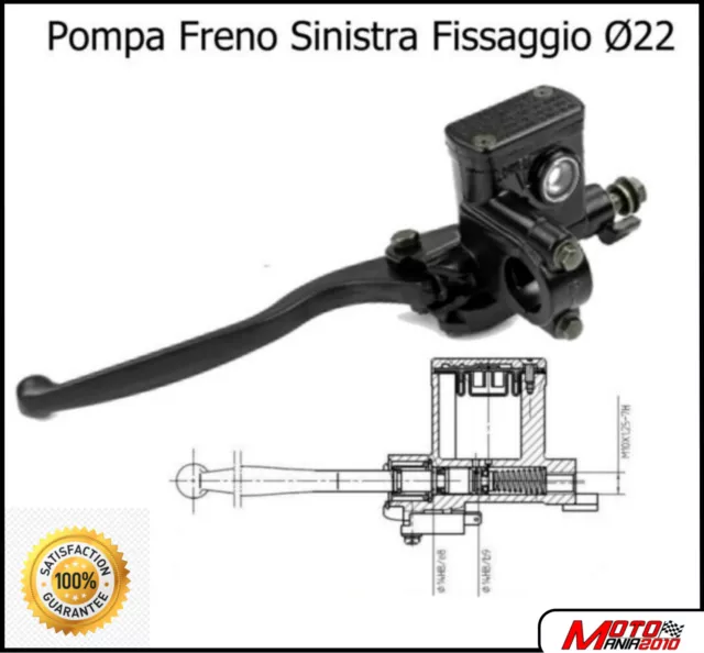 Tnt Pompa Freno Sinistra Universale Scooter Ciclomotore