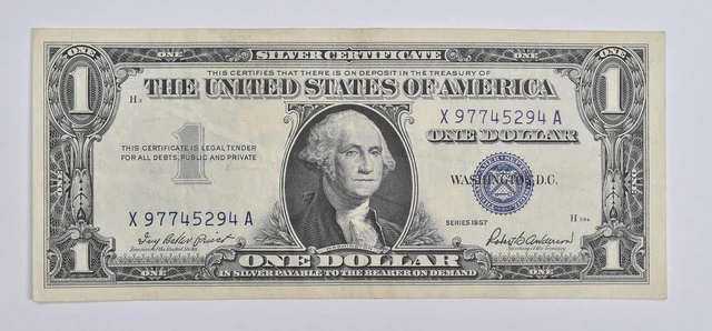 Crisp - 1957 United States Dollar Currency $1 Silver Certificate *017