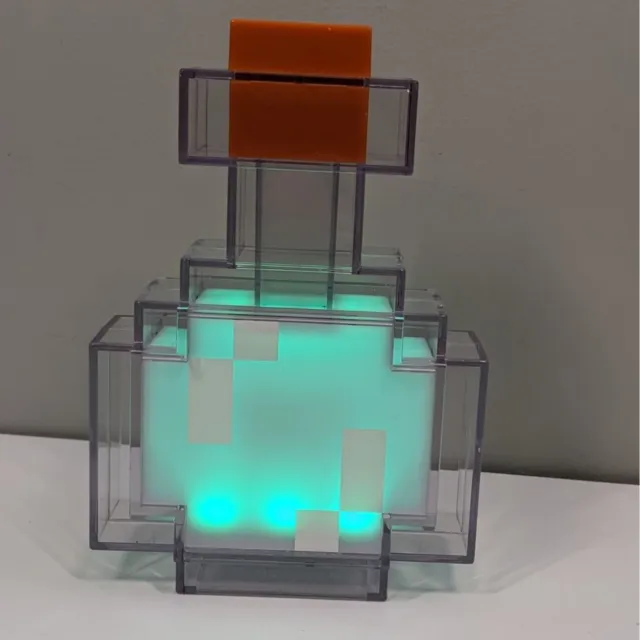 Minecraft Potion Bottle Color Changing Lamp ThinkGeek Pixelated Works Great