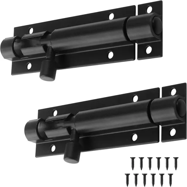 2 Pack 5 Inch Barrel Bolt Lock Heavy Duty Slide Latch Lock Security Sliding New