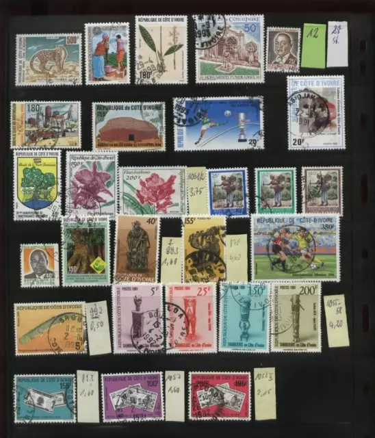 Faszination Afrika  schöne Auswahl aus Cote D'Ivoire,  Lot 12,  28 Stück,  Top