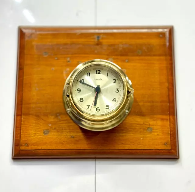 Germany Original JUNGHANS QUARTZ Vintage Reclaimed Hermle Round Wall Ship Clock