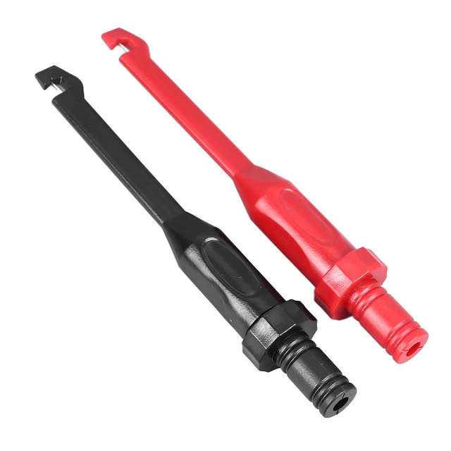 2Pcs Test Hook Clip Multimeter Electrical Test Dual Test Hook Clips Silicone