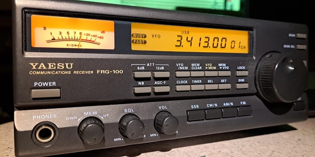 Yaesu frg-100 Ricevitore comunicazioni + Opzione FM + psu Suberb condizione in scatola Yaesu frg-100 Ricevitore comunicazioni + Opzione FM + psu Suberb condizione in scatola