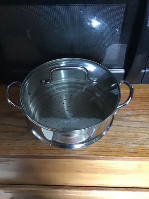 Calphalon Stainless Strainer Steamer And Lid 8 Inch