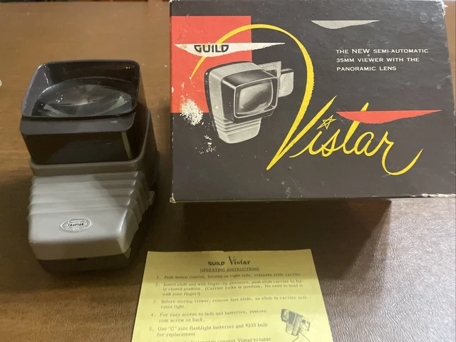 Vintage Guild Vistar Semi-Automatic 35mm Viewer. Untested.  Open Box.