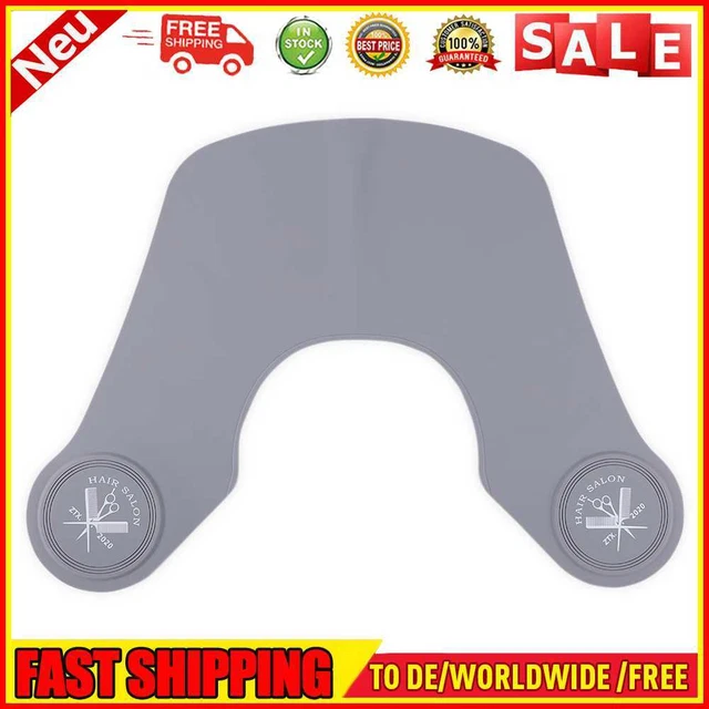 Strumento impermeabile per colorare capelli collo mantello avvolgente collare scudo in silicone (grigio)
