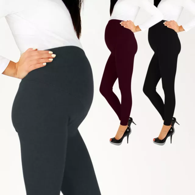 Women's Maternity Leggings Seamless Yoga Pants Stretch Pregnancy Trousers