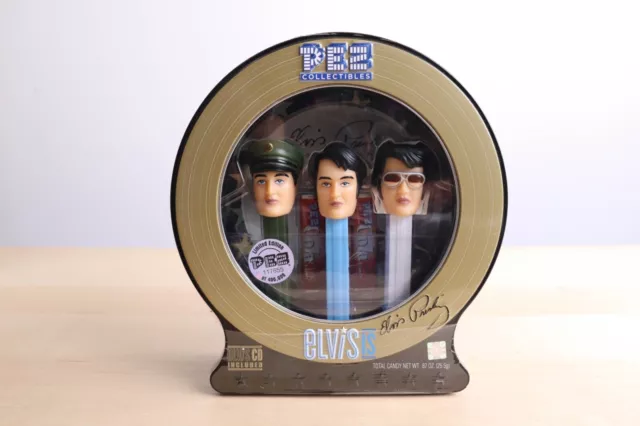 ELVIS PRESLEY Pez Collectibles Gift Set 3 Pack CD Included Limited Ed SEALED