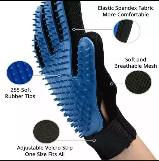 New Pet Dog Cat Grooming Deshedding Brush Fur Remover Wash Comb Glove