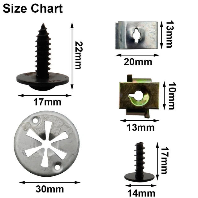 Unterfahrschutz Getriebe Motorschutz Schrauben Clips Kit Für A B C E - Foto 4
