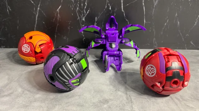 Bakugan Deka Jumbo Battle Planet Bakucore 3” Transforming Toy - LOT OF 4