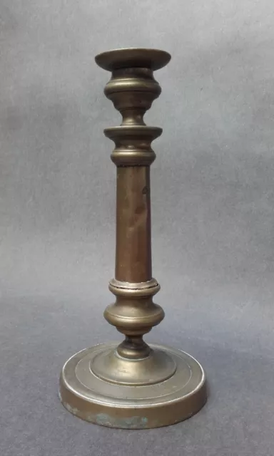 Antique Georgian / Regency  Brass Candlestick - 1820s -  In  Need of Repair