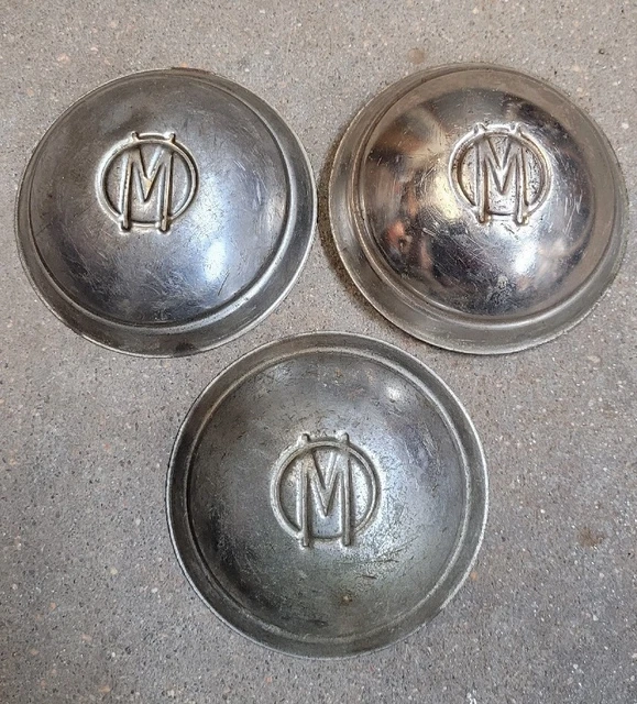 Lot Of 3 Vintage Original Murray Pedal Car Wagon Hub Cap Hubcaps