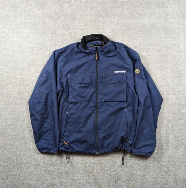 Vintage Timberland weathergear bomber Jacket blue men's Large full zip