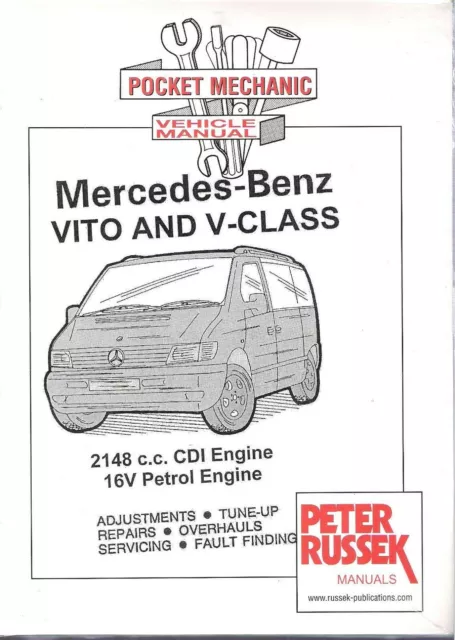 2000-2003 Mercedes Benz Vito V Class Russek Pocket Mechanic Repair Manual 80528