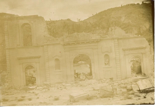 France Martinique Saint-Pierre the Cathedral after the eruption of Mount Pelee