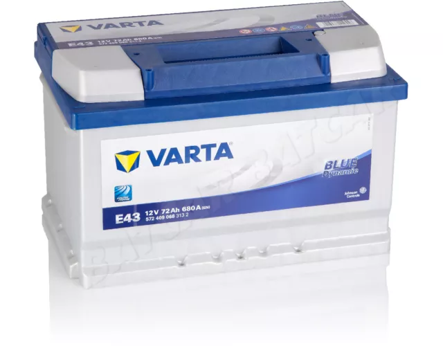 Autobatterie VARTA 12V 72 Ah E43 72Ah ersetzt 70 74 75 77 80 85 Ah