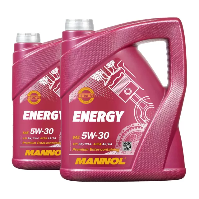 10 Liter (2x5) MANNOL Energy 5W-30 7511 API SN/CH-4 MB 229.3 VW 502.00 Motoröl