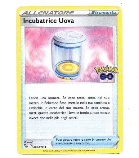 2x Egg Incubator INCUBATRICE UOVA 66 066/078 - ITA MINT - POKEMON GO Pokémon