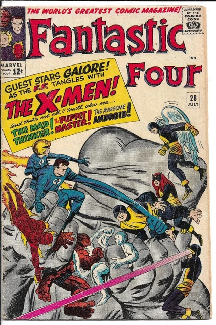 Fantastic Four (Marvel 1964) VG+ #28 1st X-MEN MEETS THE FOUR!! SILVER AGE KEY!