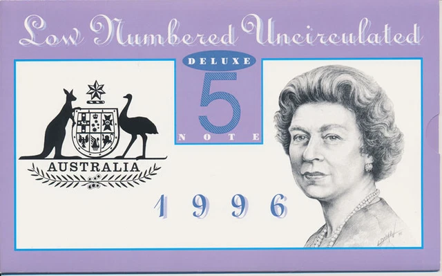 Australia: 1996 $5 Deluxe Low Numbered Folder Cat $90