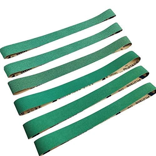 2 X 42"  Metal Grinding Zirconia Sanding Belts 36 40 60 80 100 120 Grit, 6 Pack