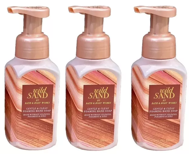 Bain Body Works Sauvage Sable 259ml Moussant Savon à Main X 3