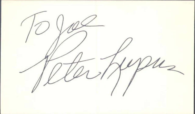 Peter Lupus Actor Mission Impossible Signed 3" x 5" Index Card
