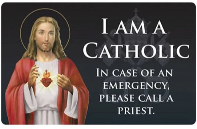 Sacred Heart of Jesus Catholic ID Holy Card Laminated Act of Contrition