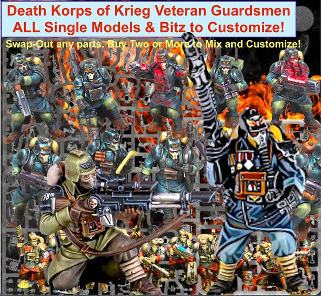 WARHAMMER 40K KILL Team Death Korps Of Krieg Single Figures Bits Astra ...