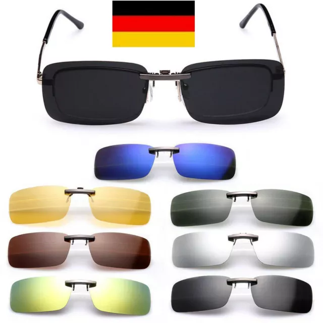 UV400 Sonnenbrille Brillen Aufsatz Clipon Polarisiert Polaufsatz Überbrille Clip