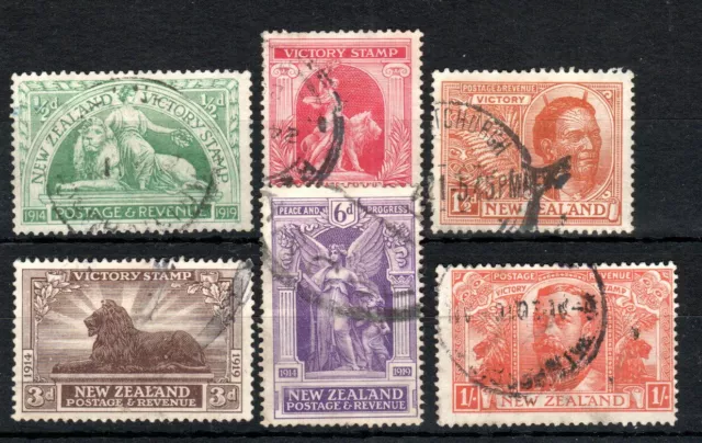 Nueva Zelanda 1920 Victory set SG 453-58 FU CDS