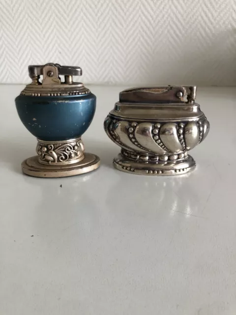 Lot=2 Vintage Lighters Ronson Leona Ronson Crown Petrol Made in England