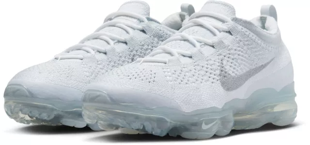 Nike Mens Air Vapormax 2023 Flyknit Pure Platinum/White Running Shoes NEW