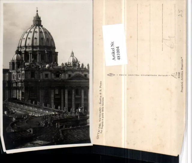 481004,Vatican Vatikan Basilica di S. Pietro Cupola Petersdom Kuppel