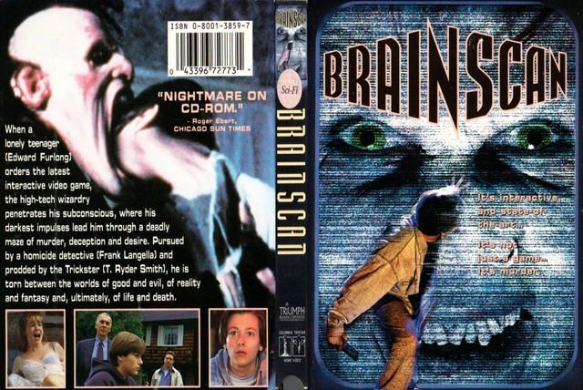 Brain Scan CUSTOM Cover Like VHS W/ Empty DVD Case (No Discs) PLEASE READ